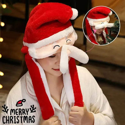 Novel Movable Christmas Hat Winter Cute Santa Claus Snowman Elk Hat - www.Shopthatapp.com