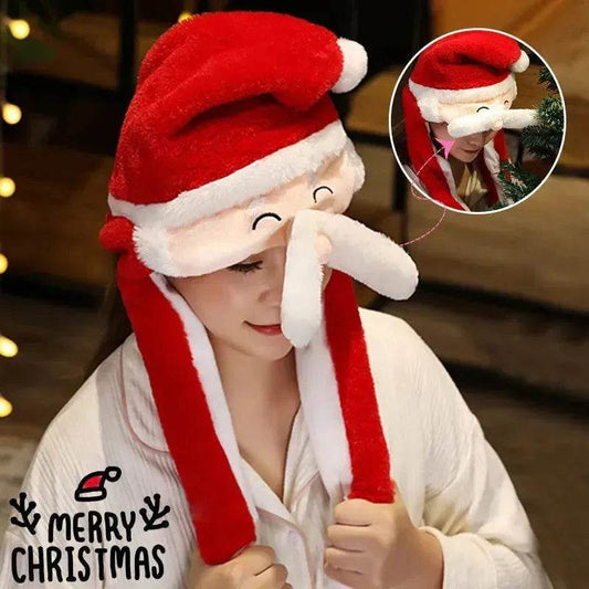 Novel Movable Christmas Hat Winter Cute Santa Claus Snowman Elk Hat - www.Shopthatapp.com