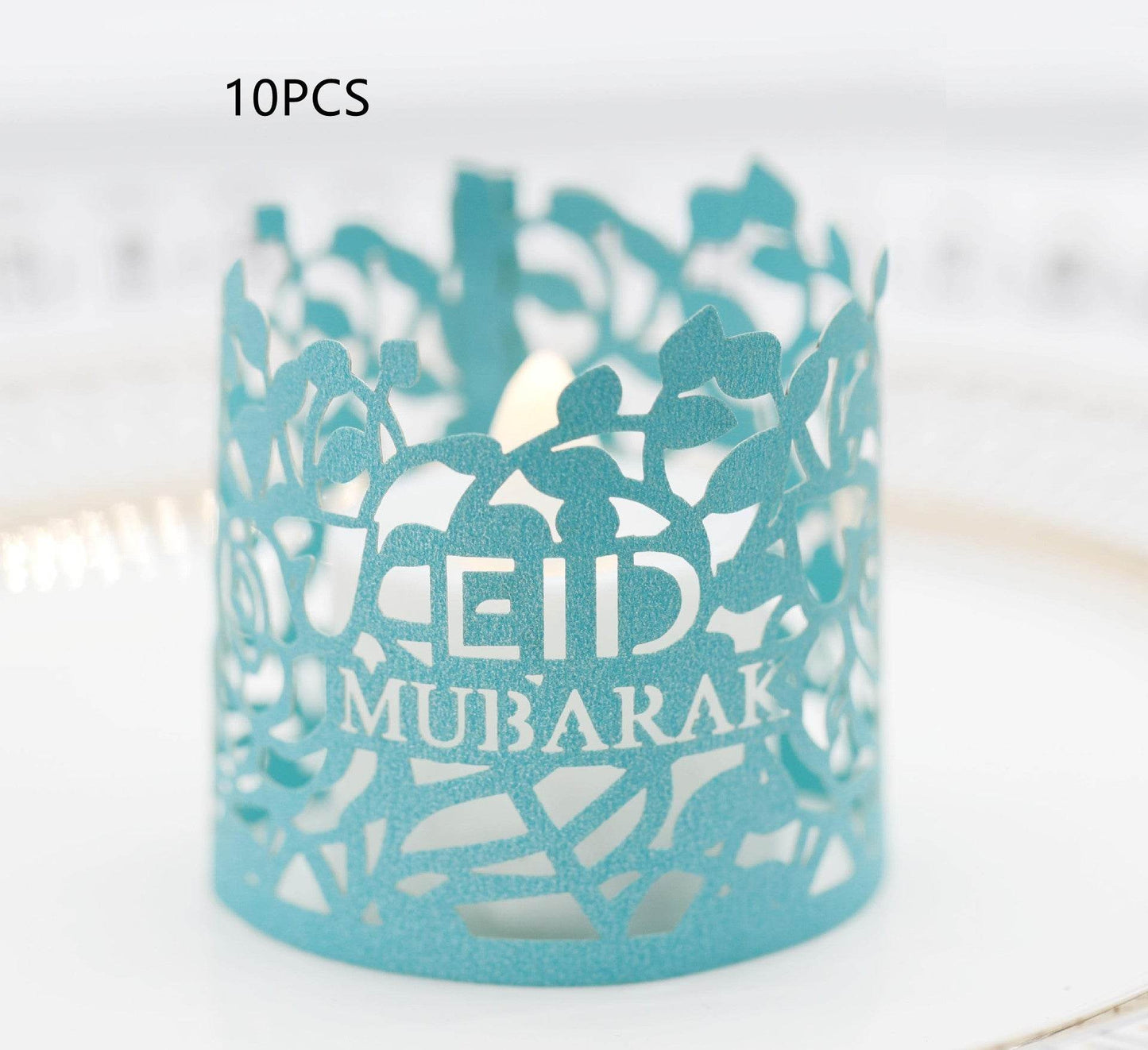 MOQ200 Ramadan Electronic Candle Lampshade Laser Cutout - www.Shopthatapp.com