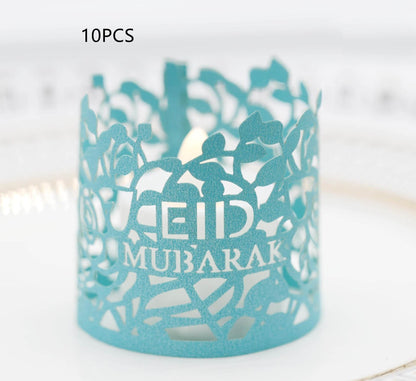 MOQ200 Ramadan Electronic Candle Lampshade Laser Cutout - www.Shopthatapp.com