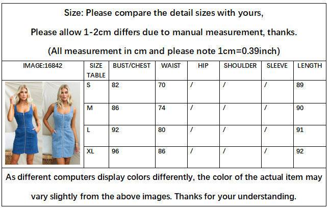 Spring And Summer Casual Slim Fit Denim Sleeveless Dress - www.Shopthatapp.com