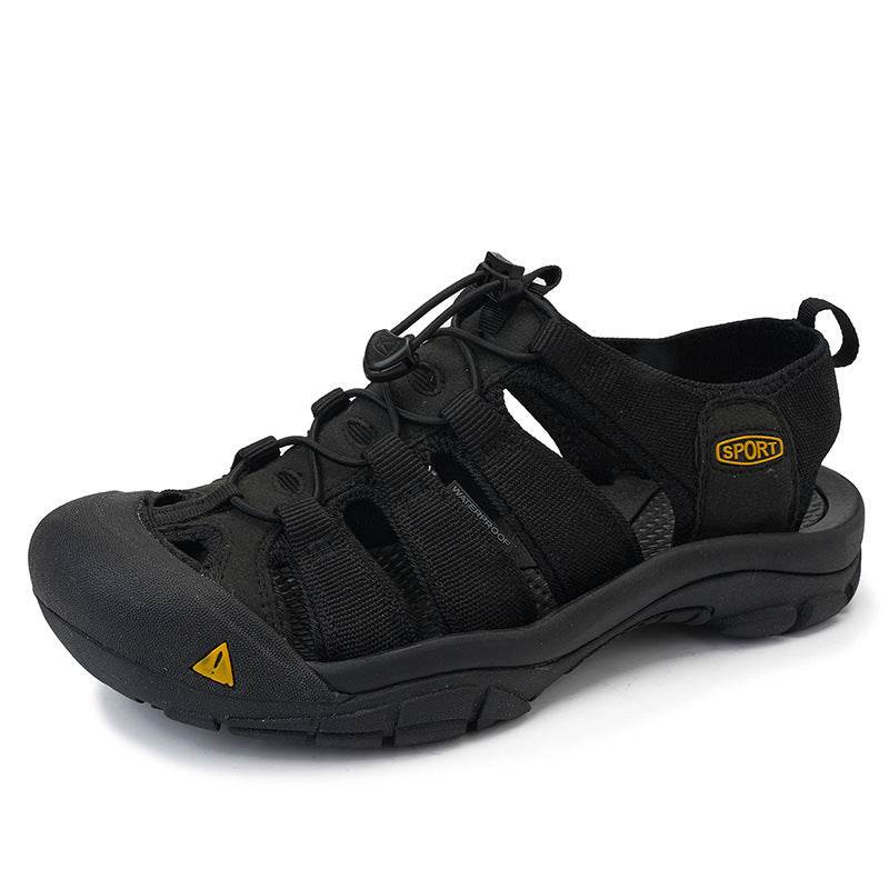 Men's Thick Bottom Toe Cap Beach Upstream Plus Size Outdoor Casual Shoes - www.Shopthatapp.com