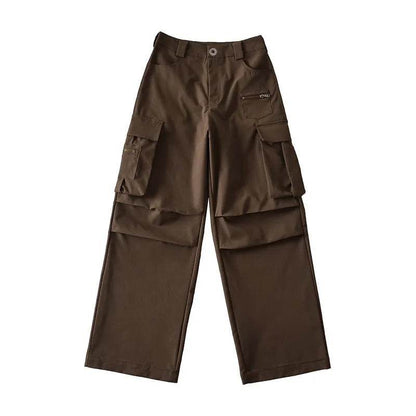 Retro High Waist Multi-pocket Cargo Pants Women - www.Shopthatapp.com