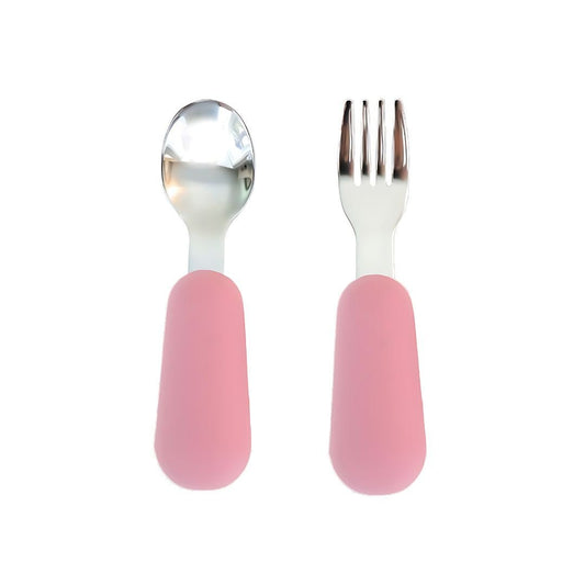 Couverts en acier inoxydable et en silicone 