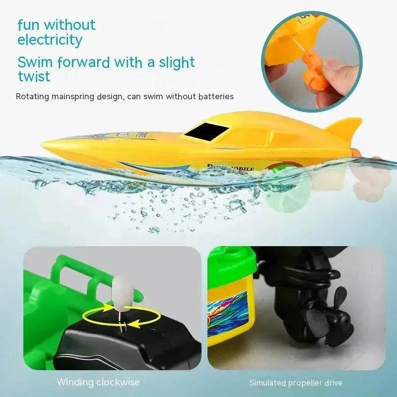 Baby Color Cognition Yacht Speedboat Sailing Motor Boat Summer Water Bath Toys - www.Shopthatapp.com