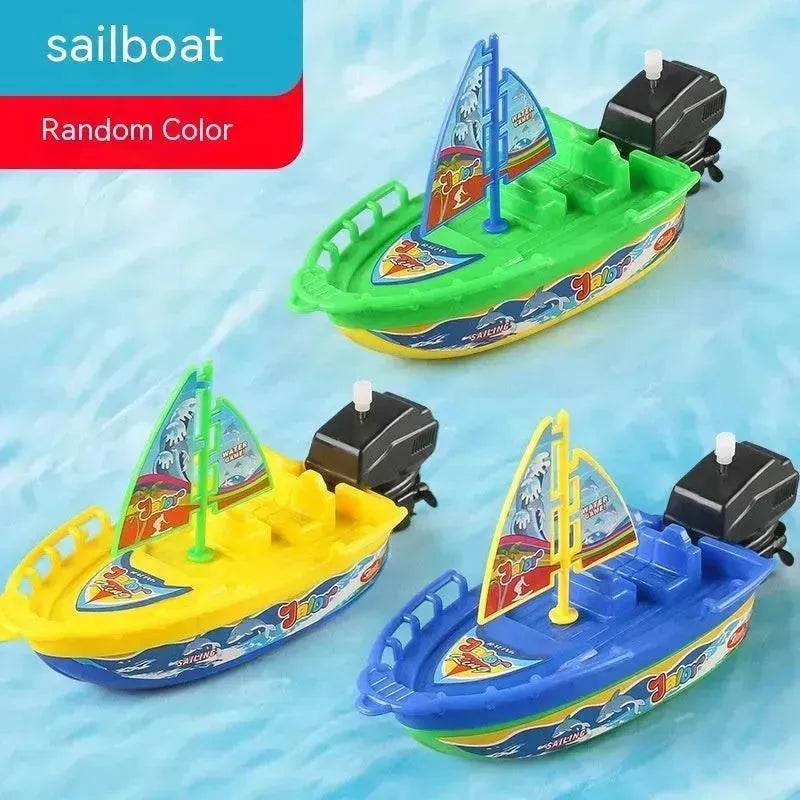 Baby Color Cognition Yacht Speedboat Sailing Motor Boat Summer Water Bath Toys - www.Shopthatapp.com