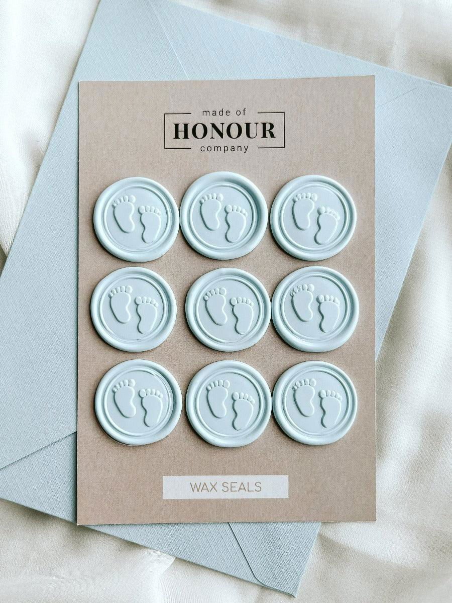 Baby Feet wax seal - Set of 9 - www.Shopthatapp.com
