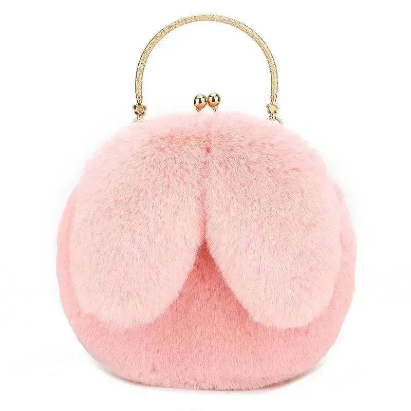 Baby Girl Fashion chain ear plush handbag - www.Shopthatapp.com