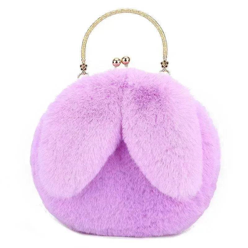 Baby Girl Fashion chain ear plush handbag - www.Shopthatapp.com