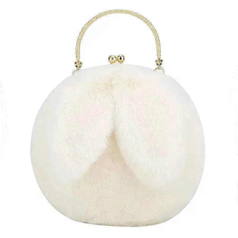 Baby Girl Fashion chain ear plush handbag - www.Shopthatapp.com