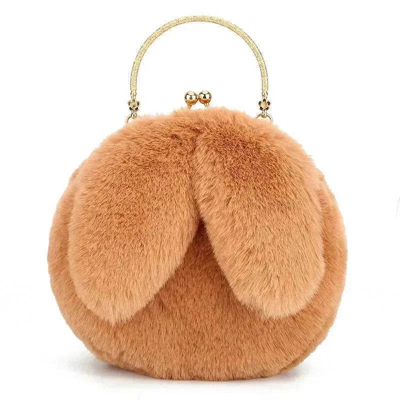 Baby Girl Fashion chain ear plush handbag - www.Shopthatapp.com