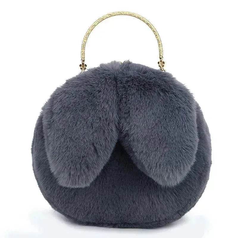 Baby Girl Fashion chain ear plush handbag - www.Shopthatapp.com
