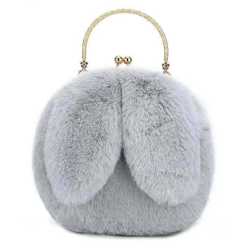 Baby Girl Fashion chain ear plush handbag - www.Shopthatapp.com