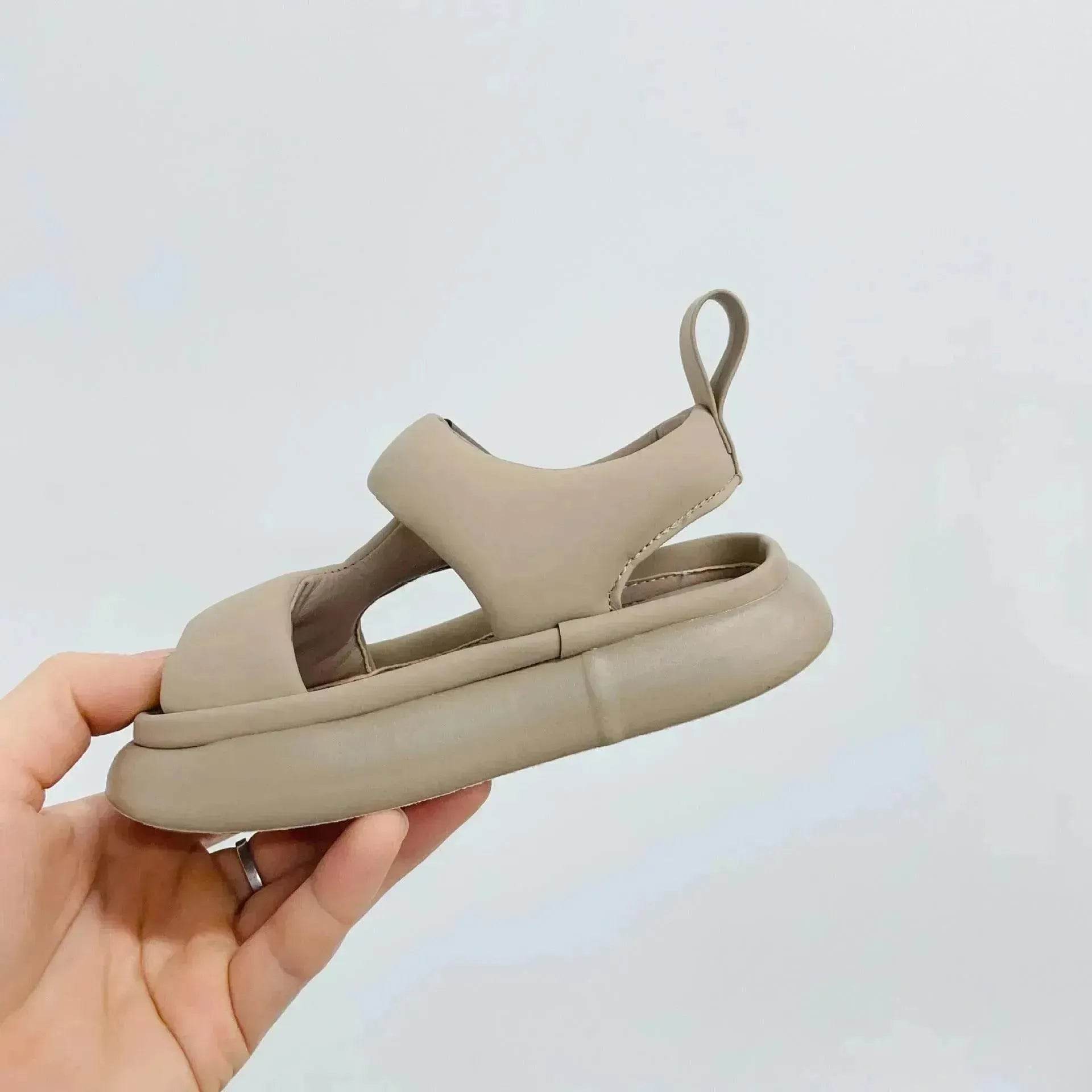 Baby Leisure Simple Pure Color Puff Beach Shoes - www.Shopthatapp.com