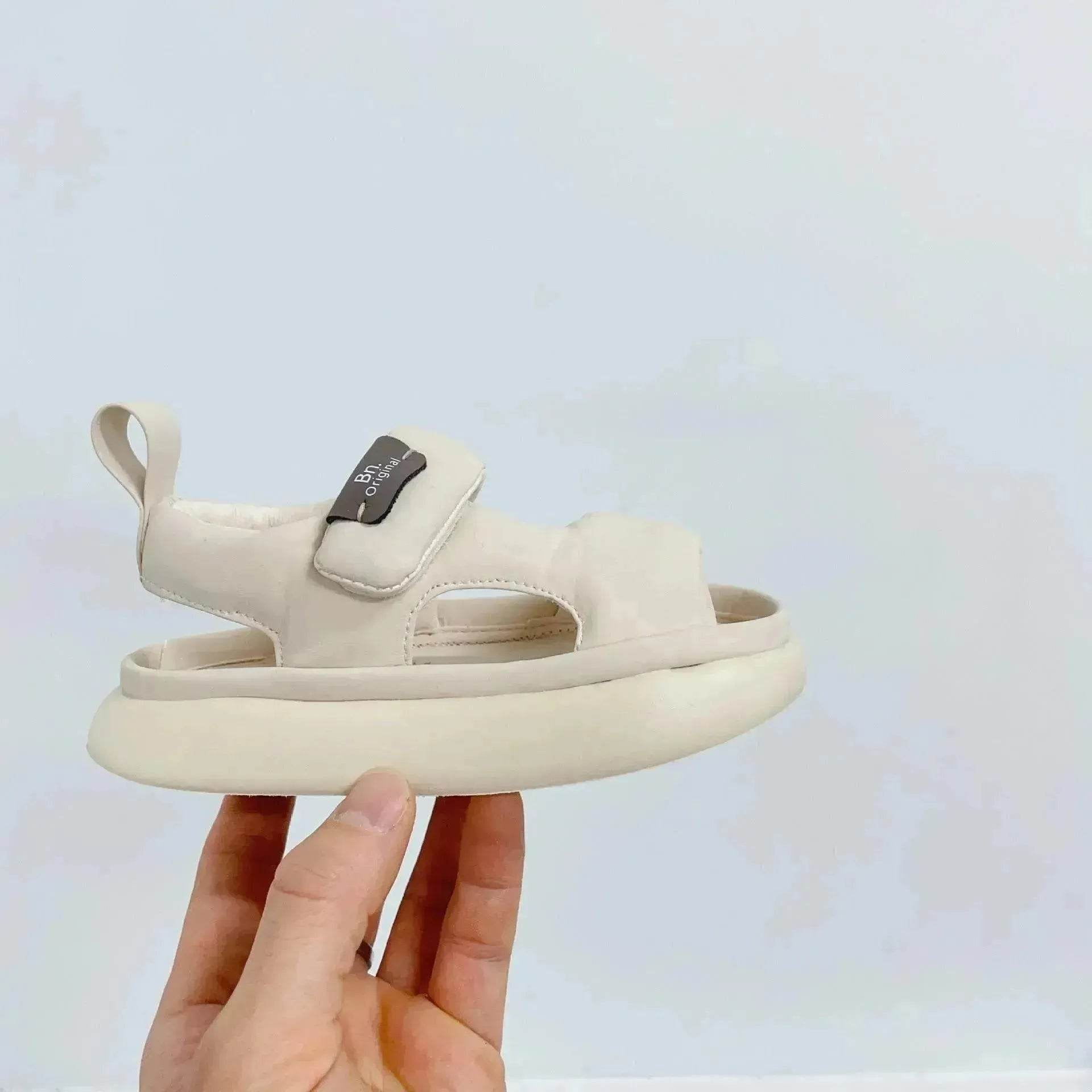 Baby Leisure Simple Pure Color Puff Beach Shoes - www.Shopthatapp.com