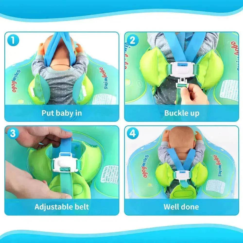 Baby Swimming Float With Canopy Inflatable Infant Floating Ring Kids Swim Pool Accessories Circle Bathing Summer Toys - www.Shopthatapp.com