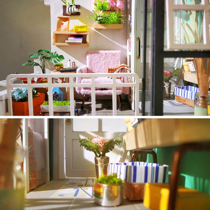 Elegant 1:24 DIY Miniature Balcony Dollhouse Kit - www.Shopthatapp.com