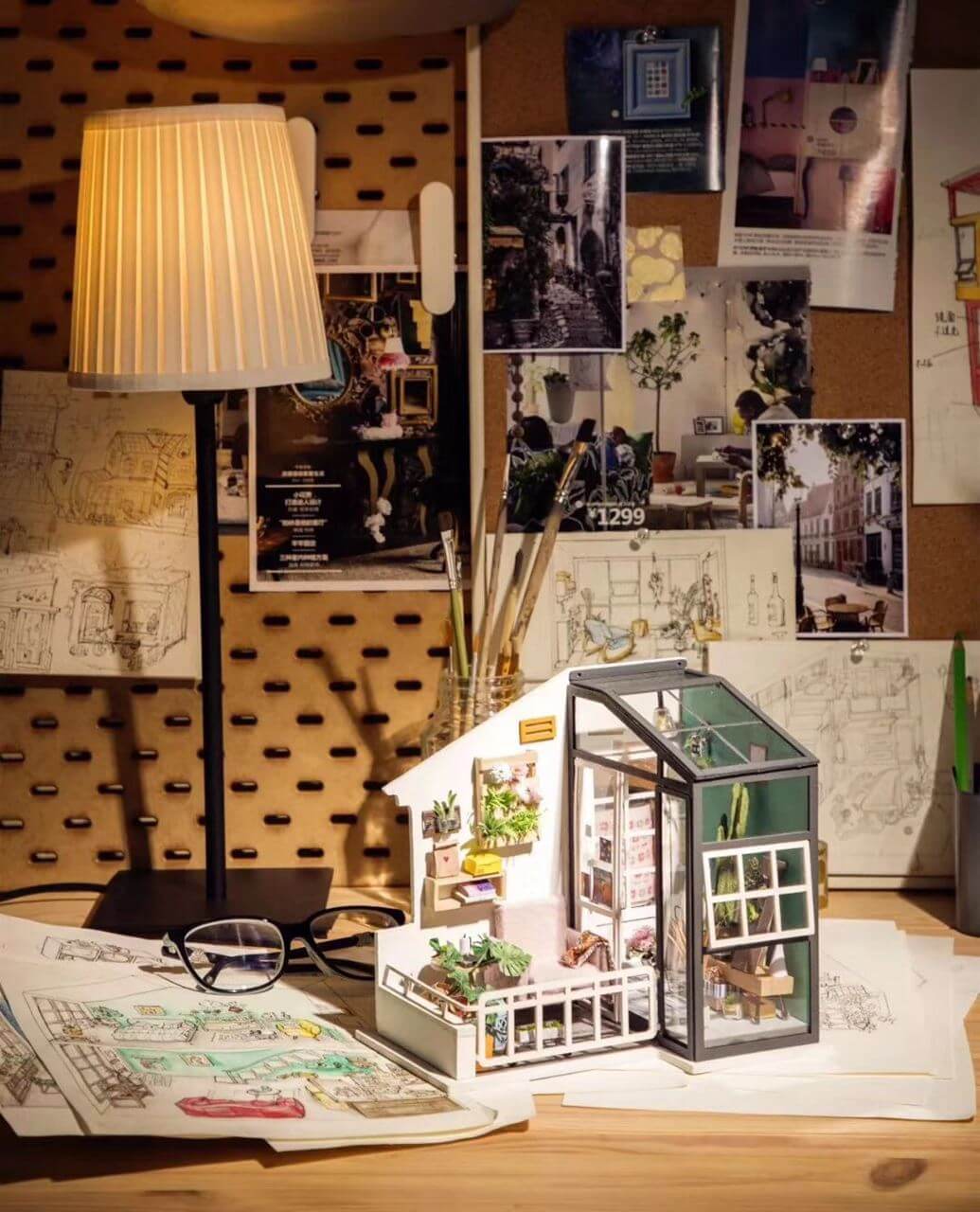 Elegant 1:24 DIY Miniature Balcony Dollhouse Kit - www.Shopthatapp.com