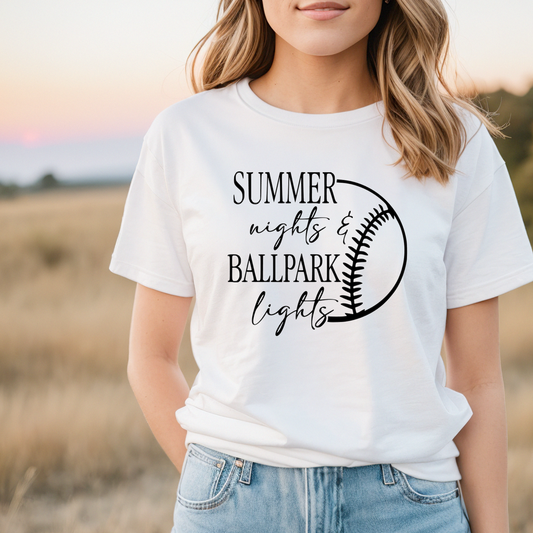RusticGirls.Trilogy Summer Nights Ballpark Lights T-Shirt - Www.Shopthatapp.com