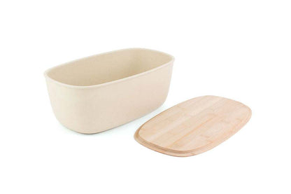Peterson Housewares bamboo bread bin with a removable bamboo lid for stylish kitchen storage