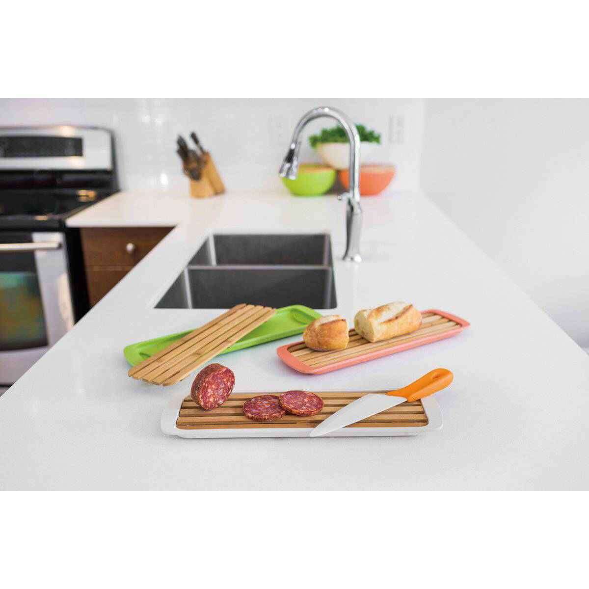 Peterson Housewares Bamboo Grid Cutting Board