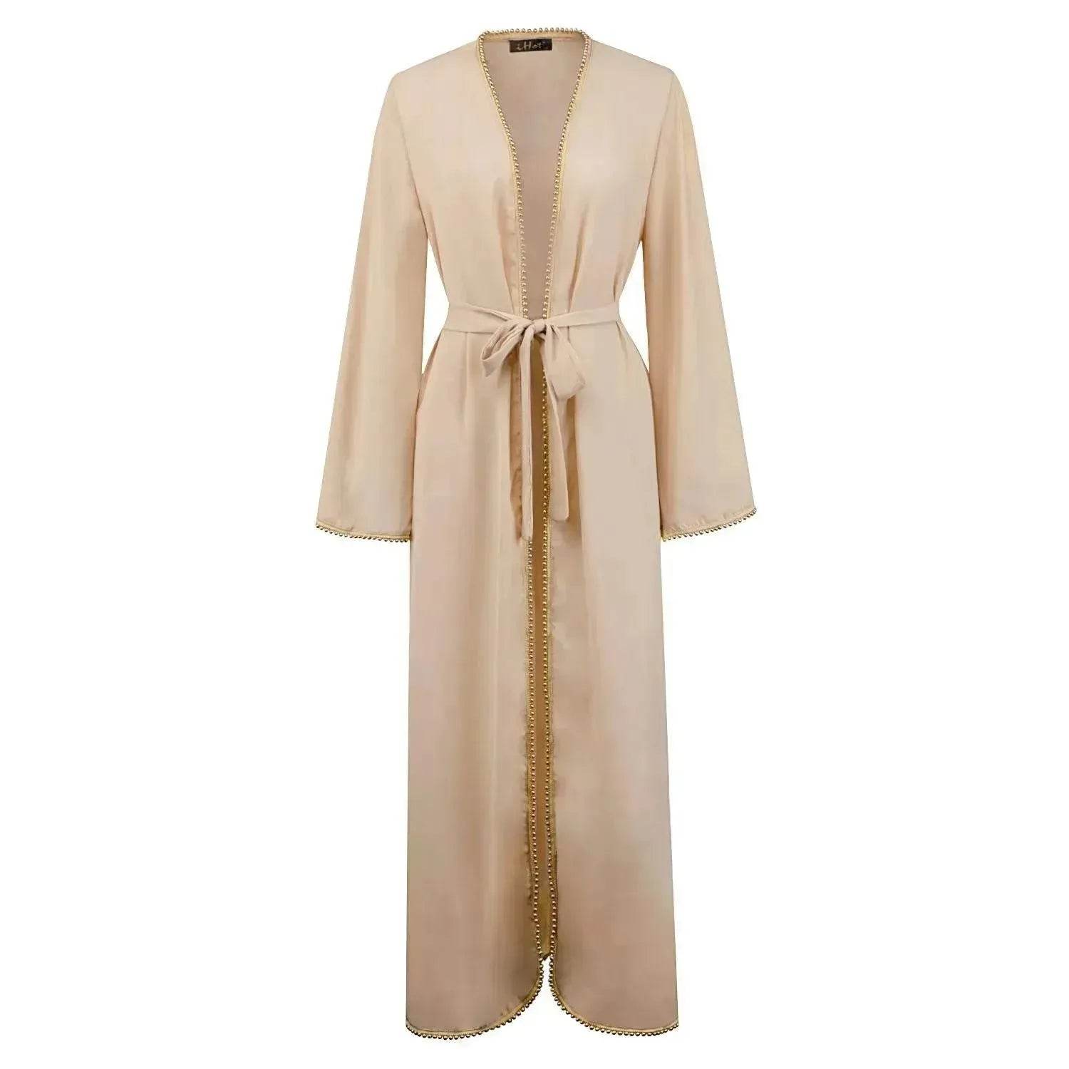 Bandage cardigan robe Arab  dress - www.Shopthatapp.com