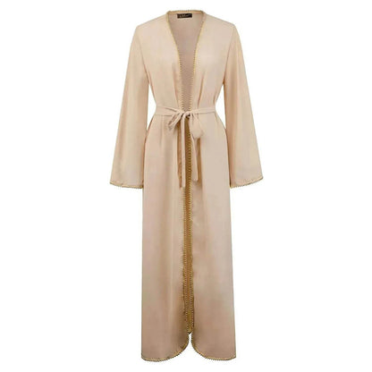 Bandage cardigan robe Arab  dress - www.Shopthatapp.com