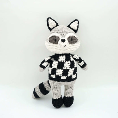 Bandit the Raccoon | Handmade Crochet Cotton Toy | Soft Raccoon for Kids - www.Shopthatapp.com