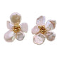 Baroque Pearl Earrings Female European And American Temperament Personality Flower Stud Earrings - www.Shopthatapp.com