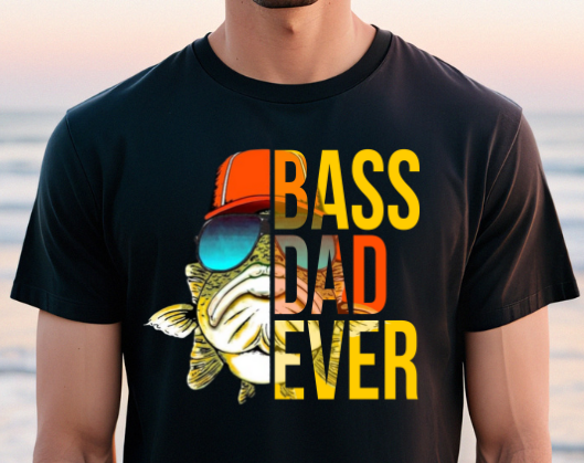 RusticGirls.Trilogy Bass Dad Ever T-Shirt for Fishermen - Www.Shopthatapp.com