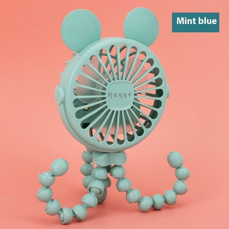 USB Powered summer heat Handheld fan with stand and Night light - www.Shopthatapp.com