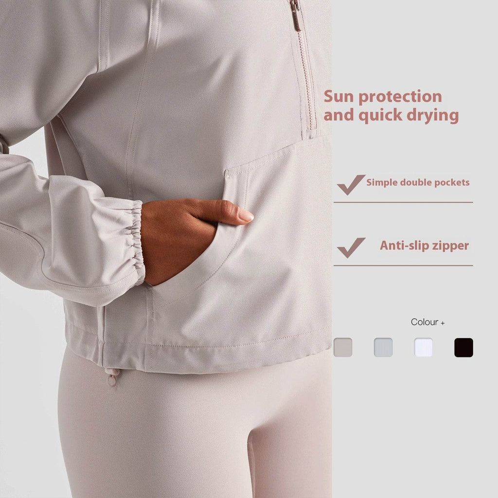 Women's Half Zipper Drawstring Workout Hoodie Athleisure Gym Hoodie - www.Shopthatapp.com