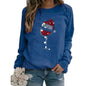 Clothing Christmas Women's Sweater Christmas Hat Red Wine Glass Graphic Print Crew Neck Long-sleeved Sweater - www.Shopthatapp.com