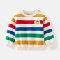 Unisex Colorful Striped Long-sleeved Sweater for Kids Pullover for Kids - www.Shopthatapp.com