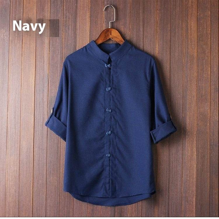 Men's Linen Vintage Plus Size Shirt - www.Shopthatapp.com