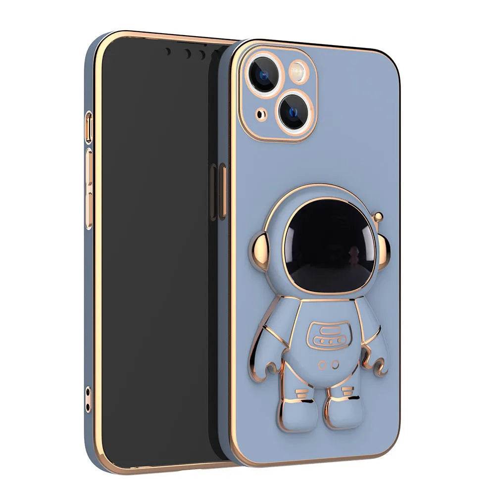 3D Astronaut Phone Case Anti-Drop Electroplating Bracket - www.Shopthatapp.com