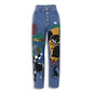 Cartoon Printed Jeans  Pants Trousers For Women - www.Shopthatapp.com