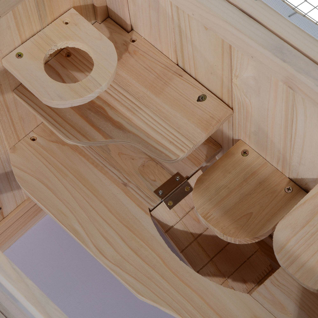 2- Tier Wooden Crafted Hamster Rodent Habitat Cage - www.Shopthatapp.com