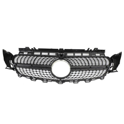 Diamond Silver Edge Front Grille For 2016 To 2019 Mercedes-Benz W213 E300 E400 - www.Shopthatapp.com
