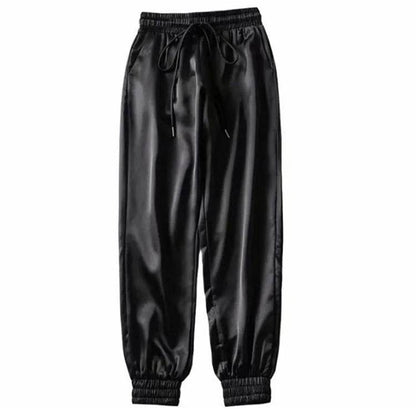 Women's Trousers With Slippery Surface Jogging Trousers - www.Shopthatapp.com