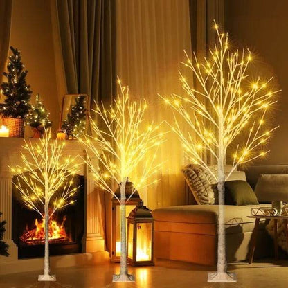 4FT Snowflake Christmas Tree With 48 LED Lamp Artificial Snowflake Pine Tree Home Decoration For Holiday - www.Shopthatapp.com