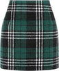 Women's High Waist Plaid Tight Pencil Wool Mini Skirt - www.Shopthatapp.com