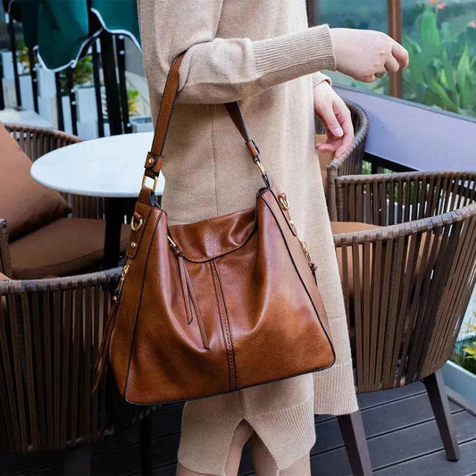 Women High Capacity PU Leather Handbags Fashion Commuting Crossbody Shoulder Hand Bag Shopping Totes - www.Shopthatapp.com