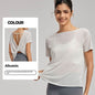 Draping Flab Hiding Yoga Clothes Blouse Sexy Beauty Back Mesh Workout Top - www.Shopthatapp.com
