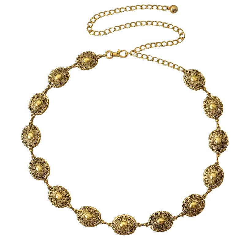 Women's Fashion Retro Carving Metallic Belt - www.Shopthatapp.com