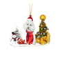 Christmas Family Puppies Decorate Trees With Lights - www.Shopthatapp.com