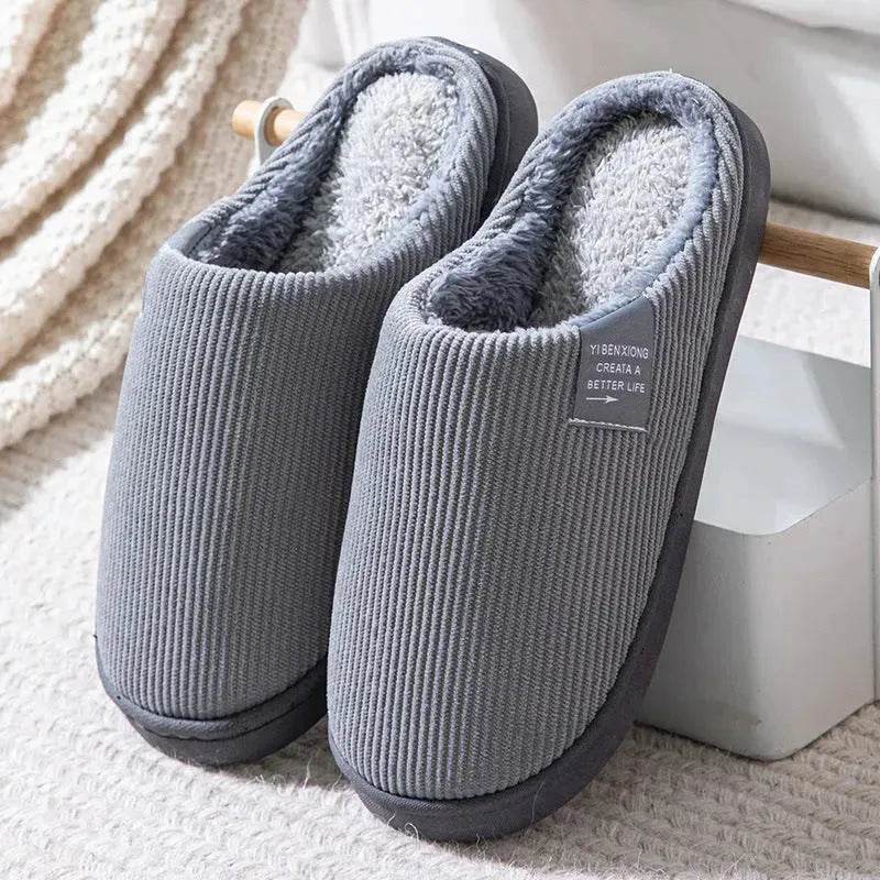 Winter Non-slip Plus Velvet Cotton Slippers - www.Shopthatapp.com