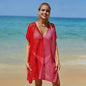 Beach Hollow Out Tops Cover-Up Knit Bikini Over-Blouse - www.Shopthatapp.com