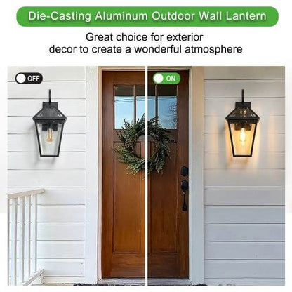 Modern Outdoor Waterproof Wall Lights fixture Support Many Types Of Bulb-2 Packs - www.Shopthatapp.com