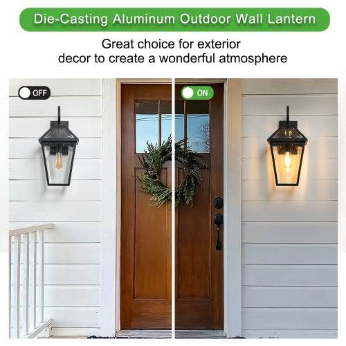 Modern Outdoor Waterproof Wall Lights fixture Support Many Types Of Bulb-2 Packs - www.Shopthatapp.com